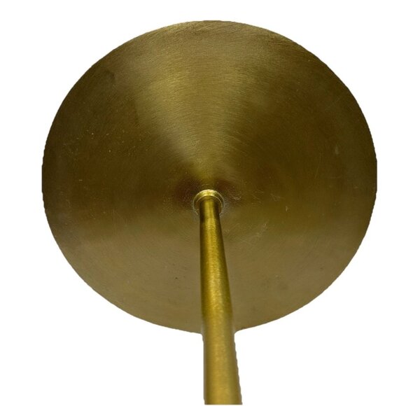 Noir Hiro Metal Side Table Brass Finish Pedestal Round Modern Unique Accent - Picture 15 of 15